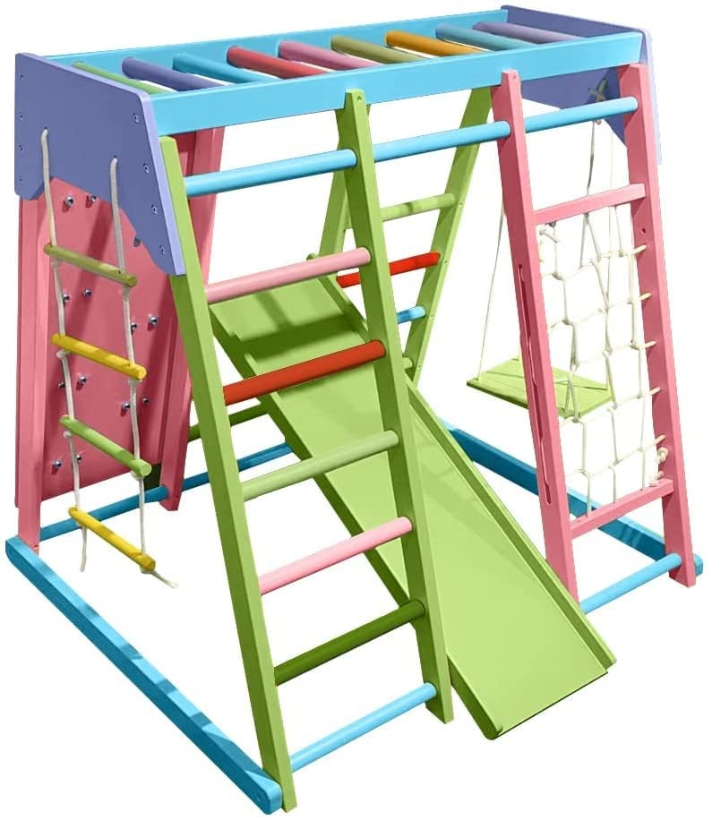 6-in-1 Wooden Jungle Gym