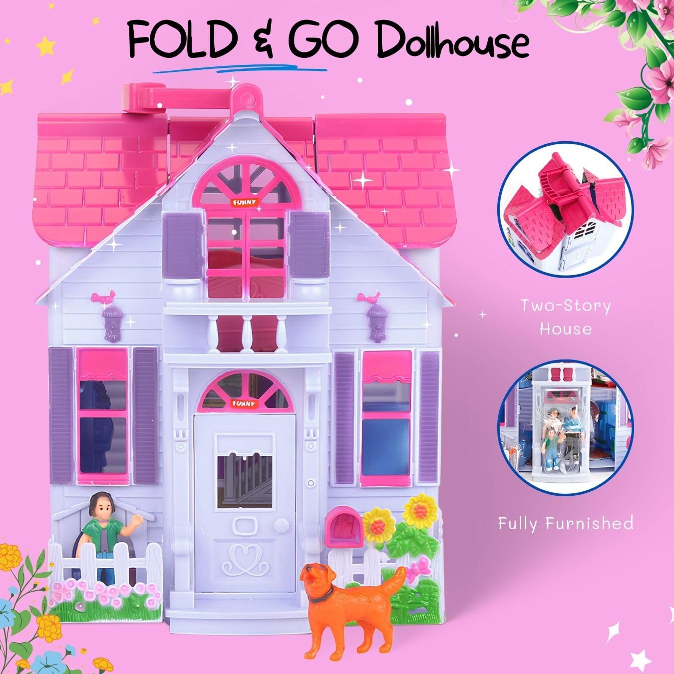 Foldable Dollhouse Play Set