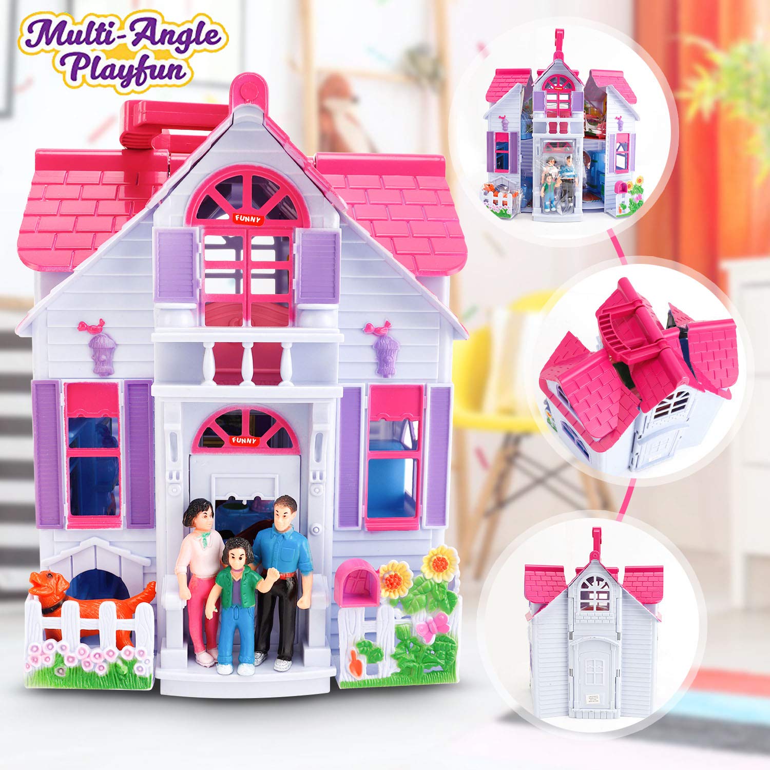 Foldable Dollhouse Play Set