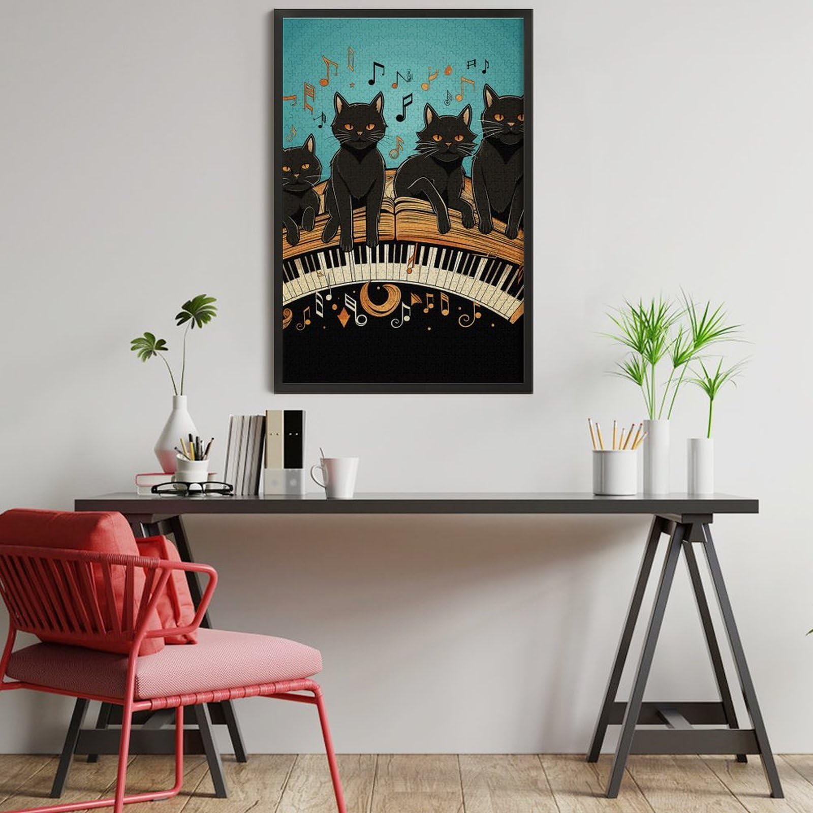 Black Cats Wooden Jigsaw Puzzle