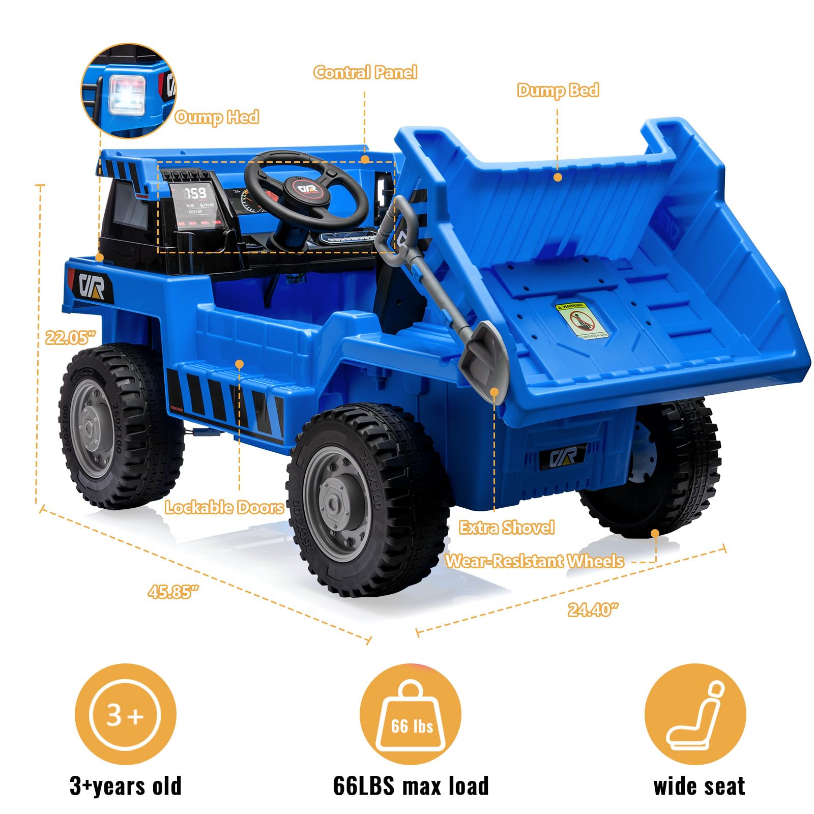 12V Ride-On Dump Truck