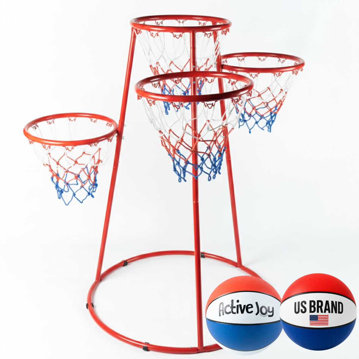 4-Hoop Toddler Basketball Set
