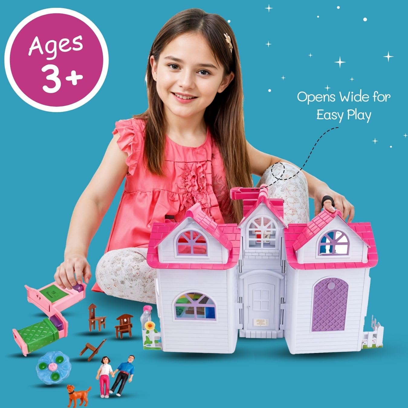 Foldable Dollhouse Play Set