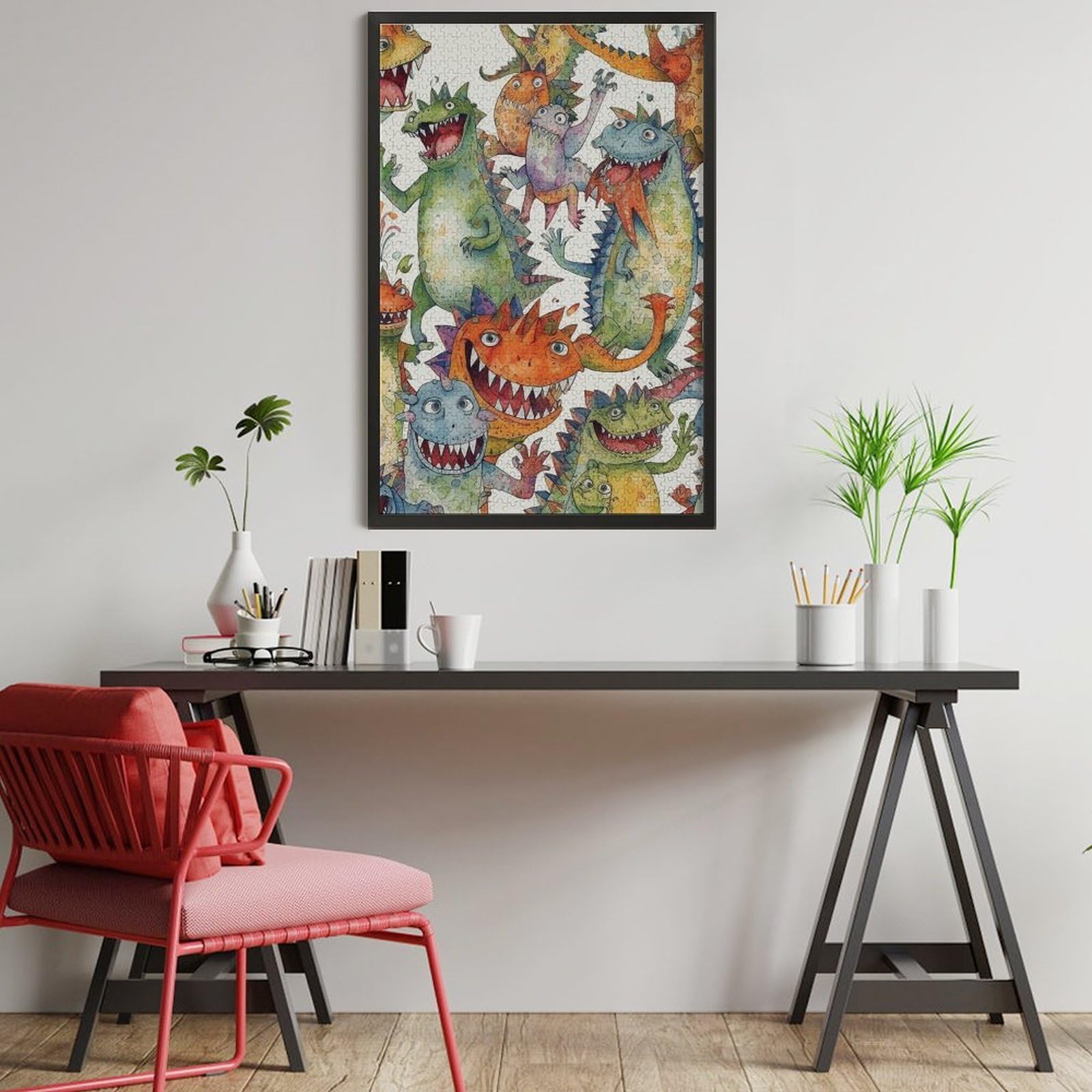Colorful Monsters Wooden Puzzle