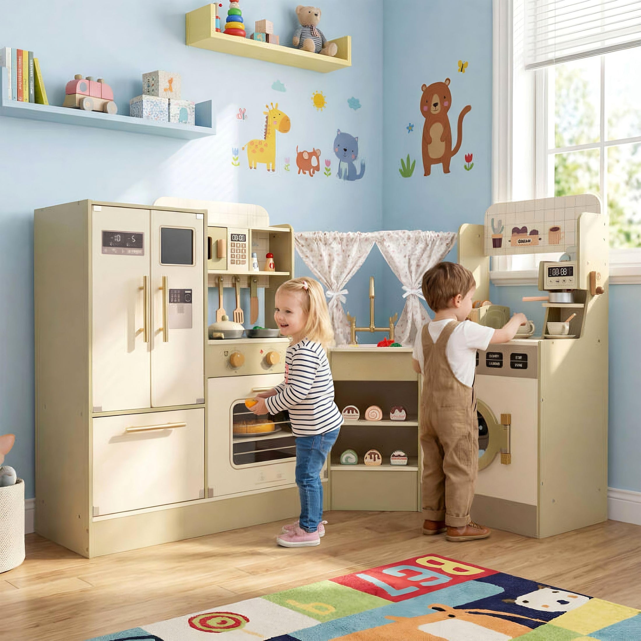 Wooden Corner Play Kitchen