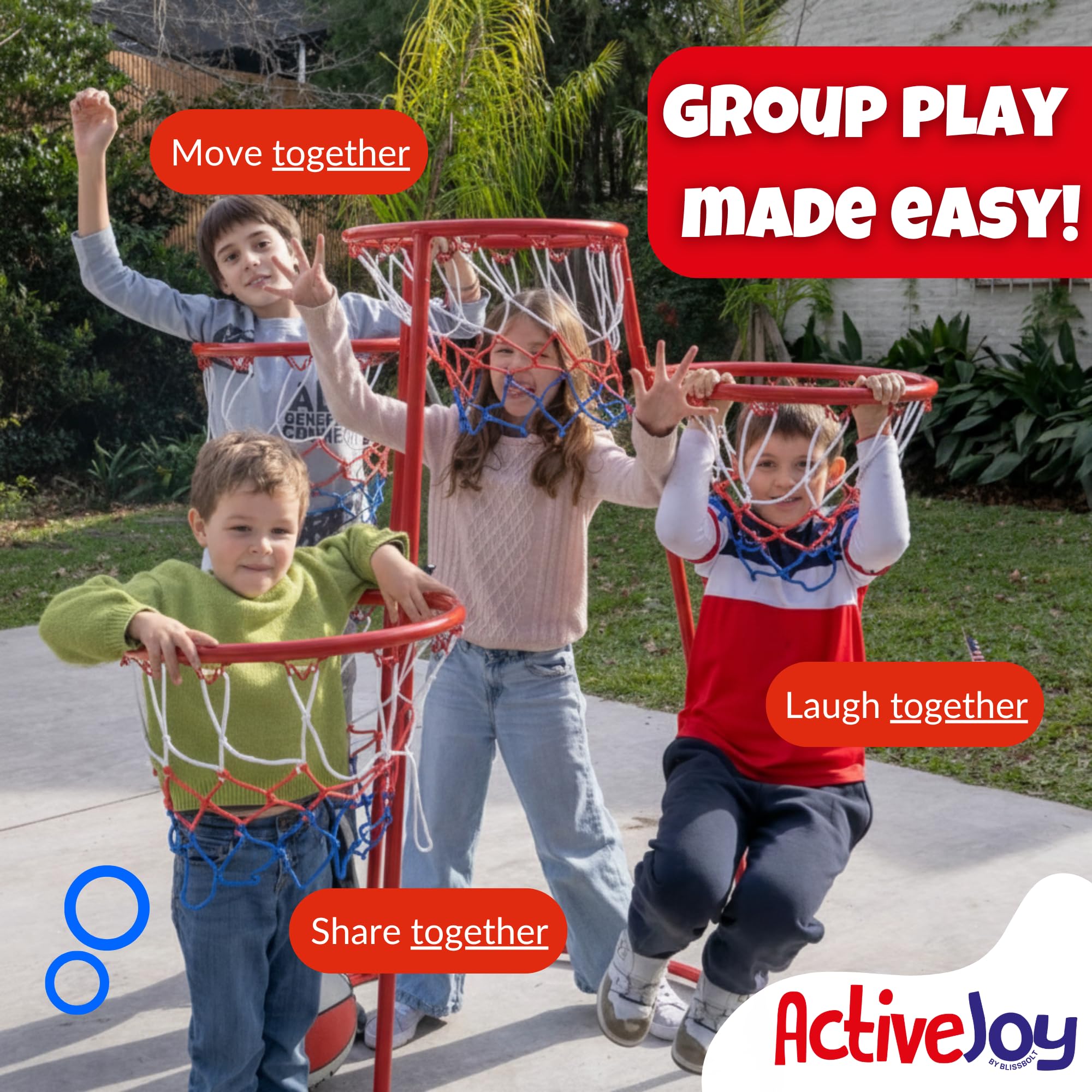 4-Hoop Toddler Basketball Set
