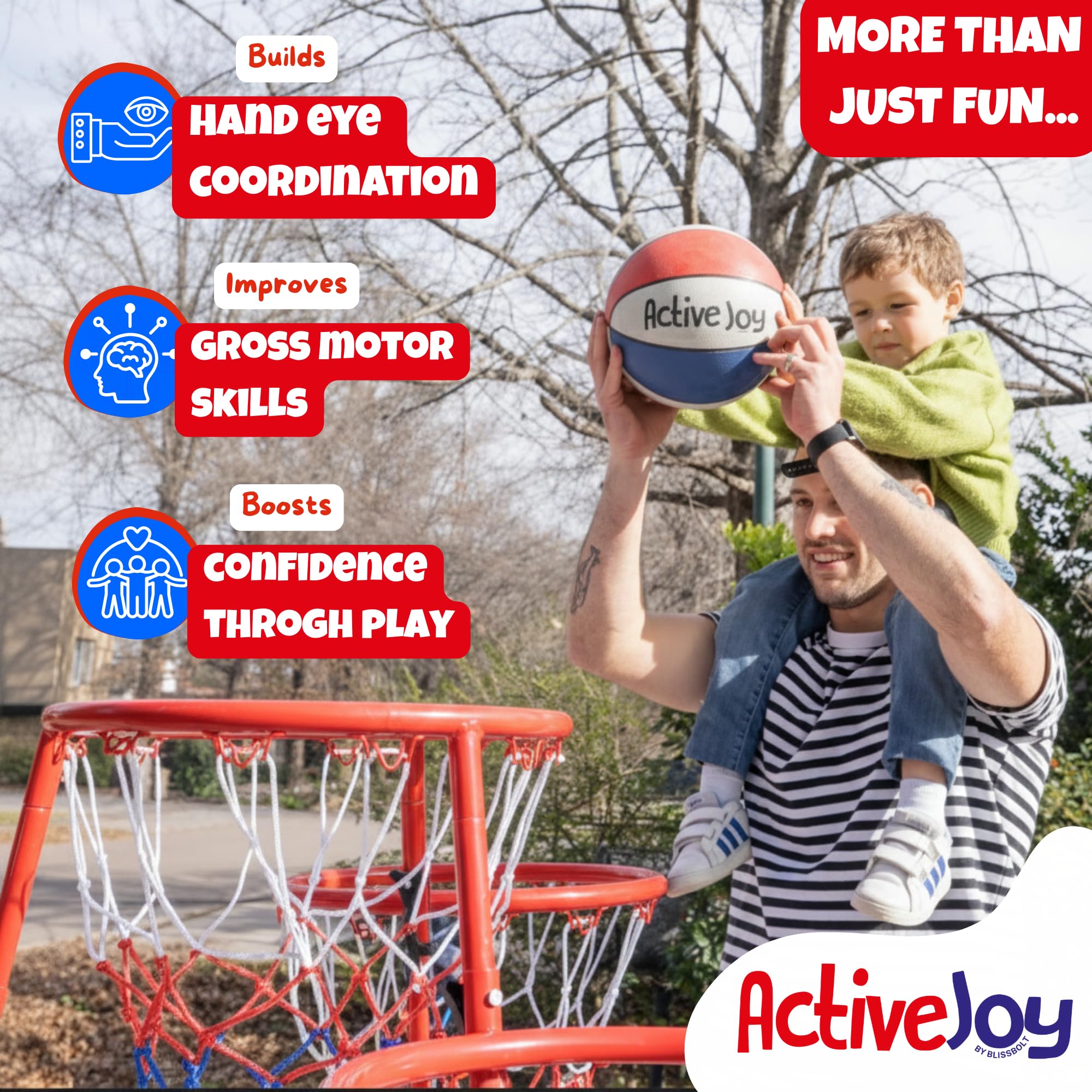4-Hoop Toddler Basketball Set