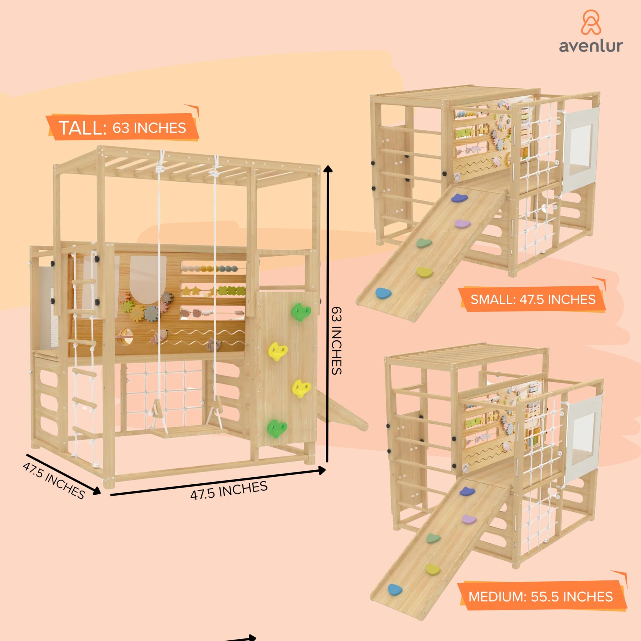 Montessori Wooden Jungle Gym