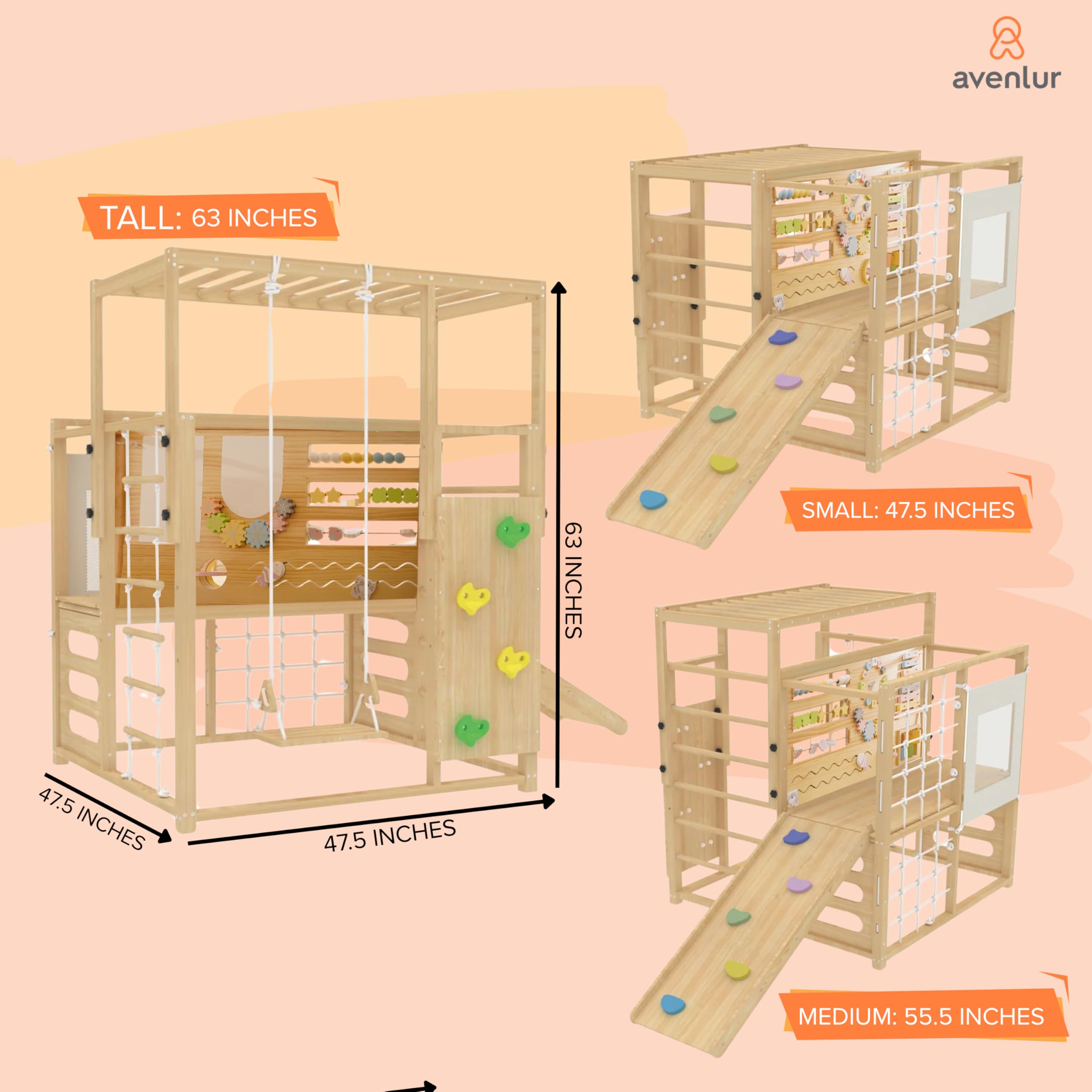 Montessori Wooden Jungle Gym