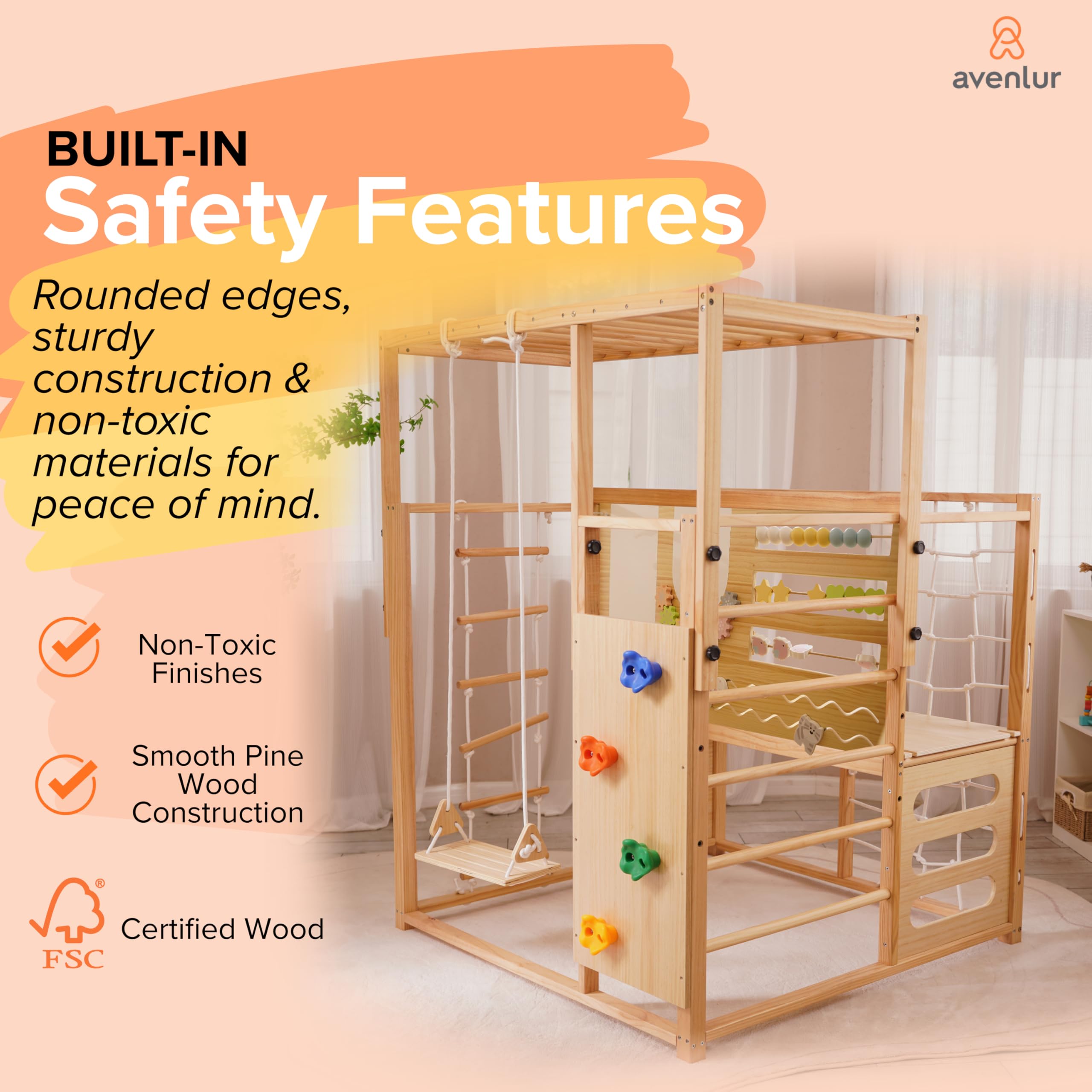 Montessori Wooden Jungle Gym