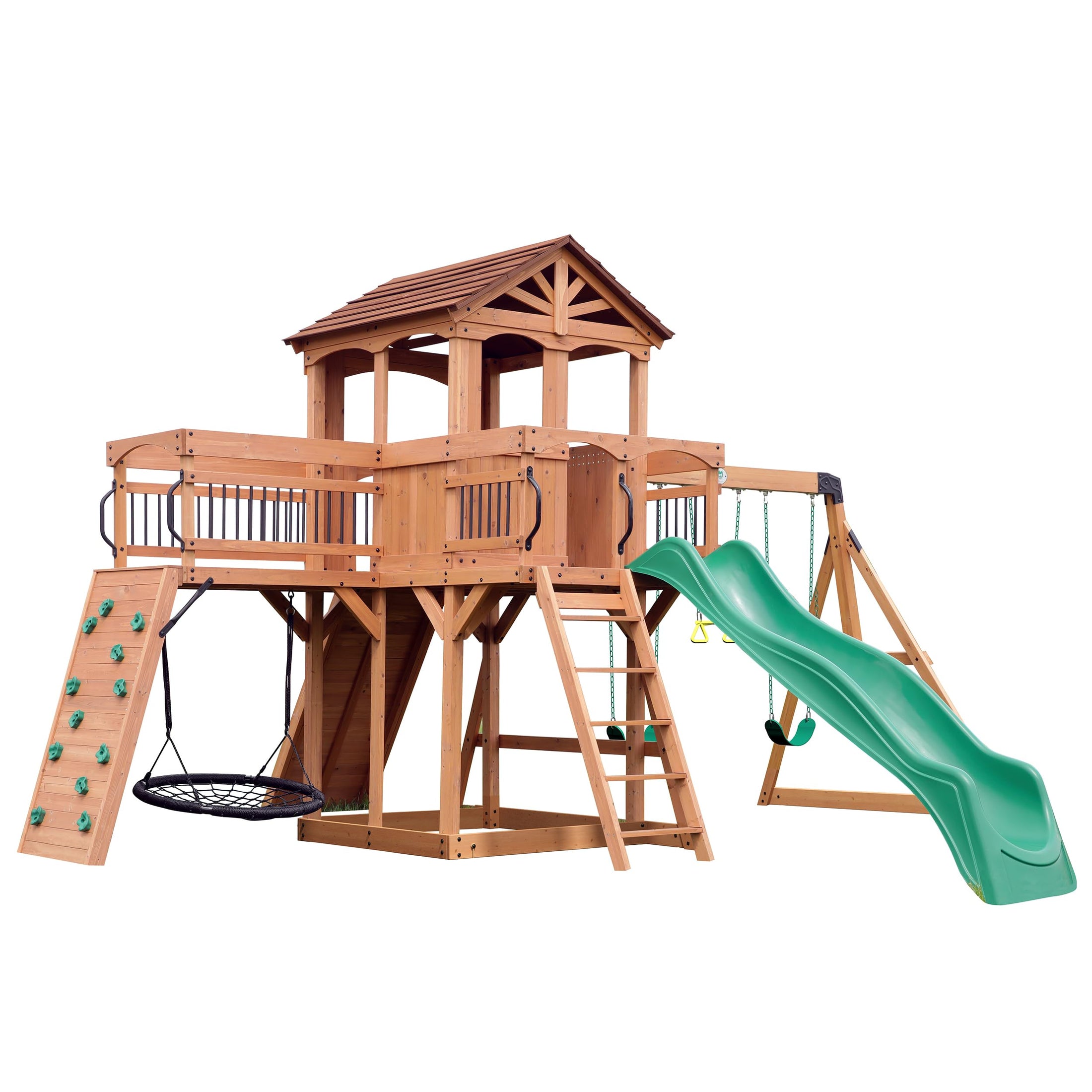Outdoor Playset with Slides & Swings