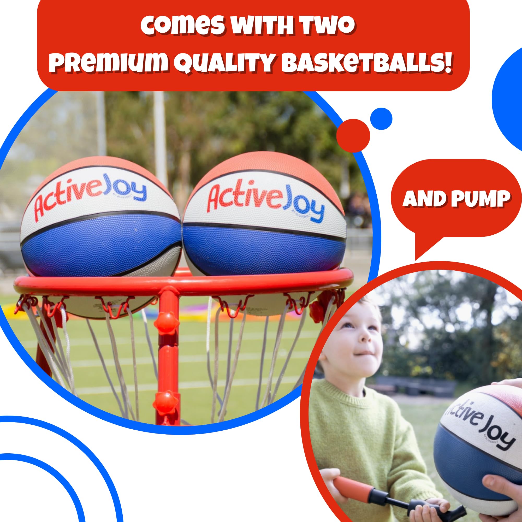 4-Hoop Toddler Basketball Set