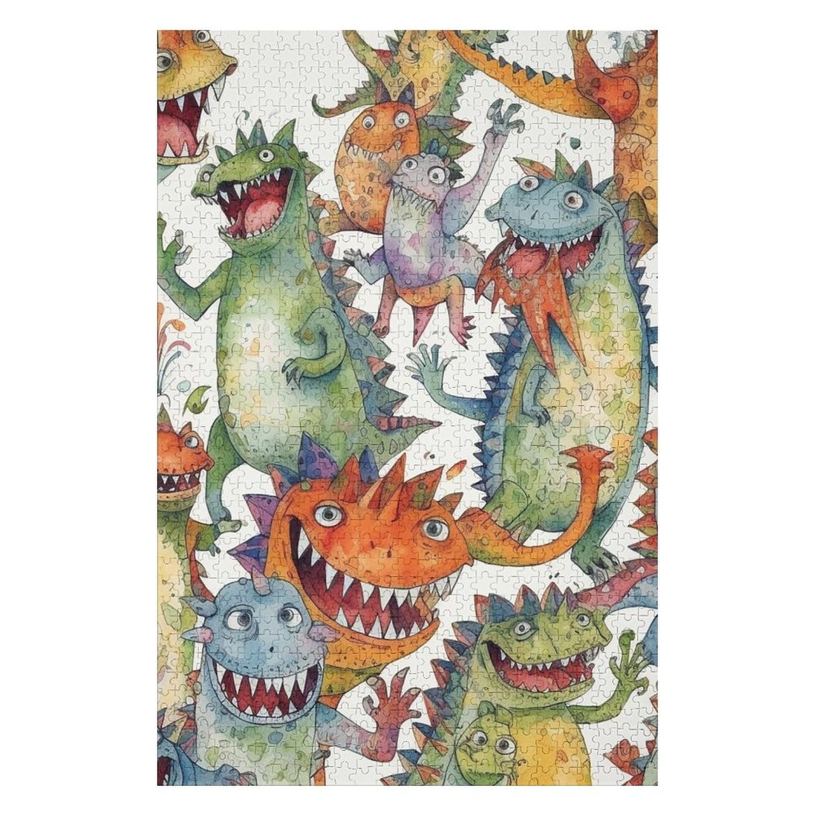 Colorful Monsters Wooden Puzzle