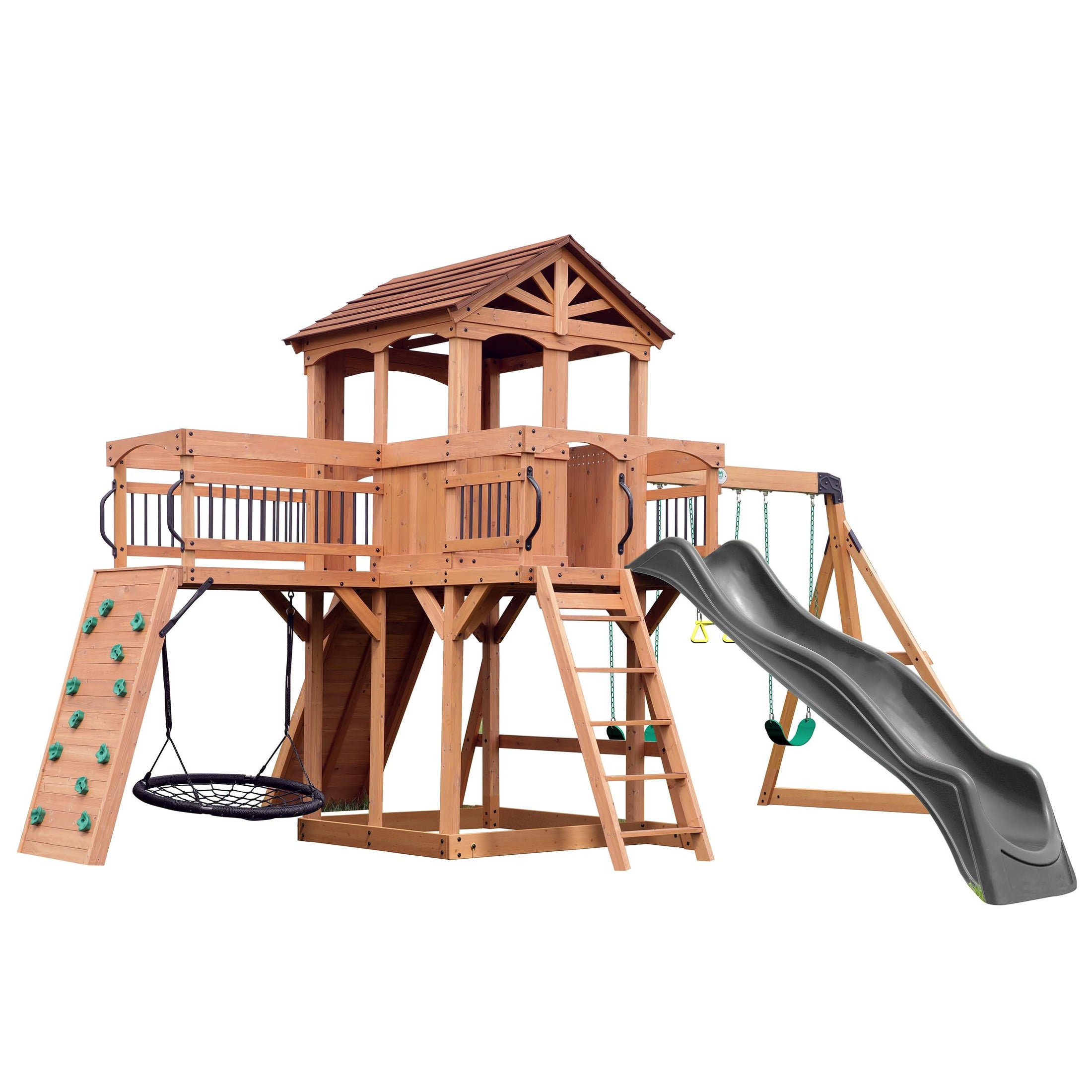 Outdoor Playset with Slides & Swings